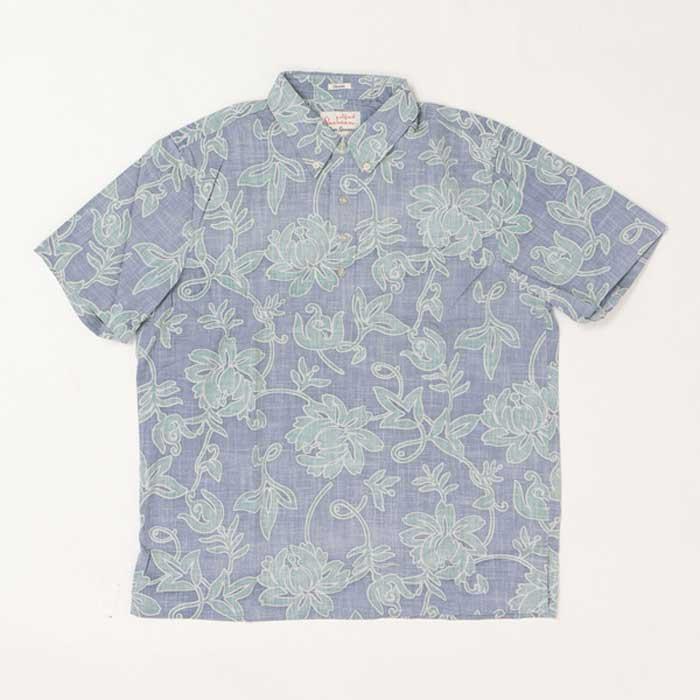 reynspooner レインスプーナー　126-6166 CLASSIC　PAREAU PO 0196）BLUE　HORIZON 半袖　アロハシャツの画像