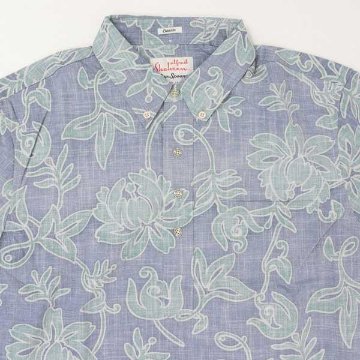 reynspooner レインスプーナー　126-6166 CLASSIC　PAREAU PO 0196）BLUE　HORIZON 半袖　アロハシャツの画像