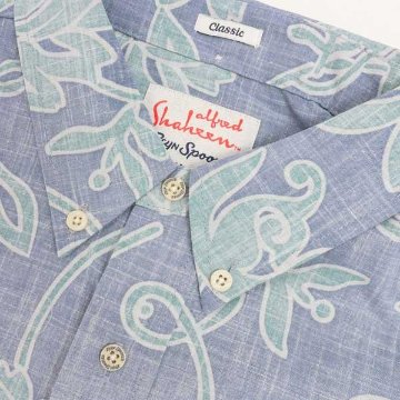 reynspooner レインスプーナー　126-6166 CLASSIC　PAREAU PO 0196）BLUE　HORIZON 半袖　アロハシャツの画像