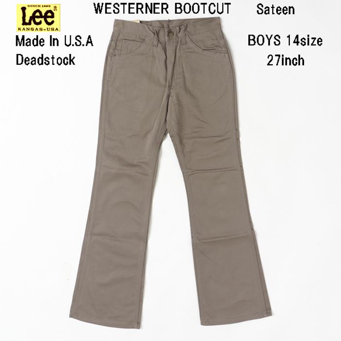 Lee 102　ウエスターナー　サティーン　ボーイズ14サイズ　27インチ　ク deadstock 米国製品　デッドストックの画像