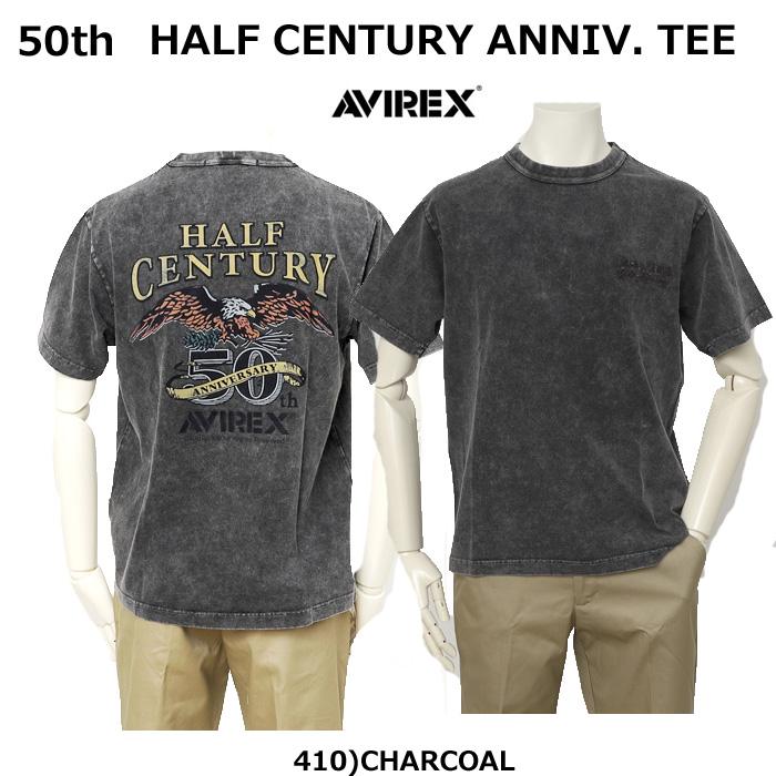 AVIREX アビレックス Tシャツ 半袖T メンズ 5234001 50周年記念Tシャツ HALF CENTURY ANNIV TEE半袖 トップス プリントT の画像