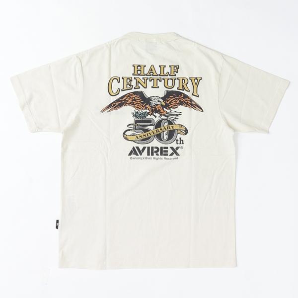 AVIREX アビレックス Tシャツ 半袖T メンズ 5234001 50周年記念Tシャツ HALF CENTURY ANNIV TEE半袖 トップス プリントT の画像