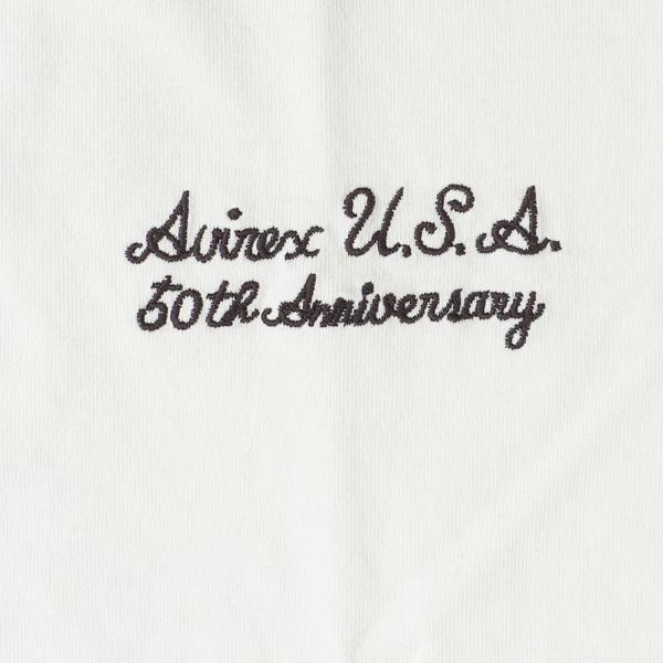 AVIREX アビレックス Tシャツ 半袖T メンズ 5234001 50周年記念Tシャツ HALF CENTURY ANNIV TEE半袖 トップス プリントT の画像
