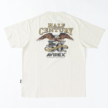 AVIREX アビレックス Tシャツ 半袖T メンズ 5234001 50周年記念Tシャツ HALF CENTURY ANNIV TEE半袖 トップス プリントT の画像