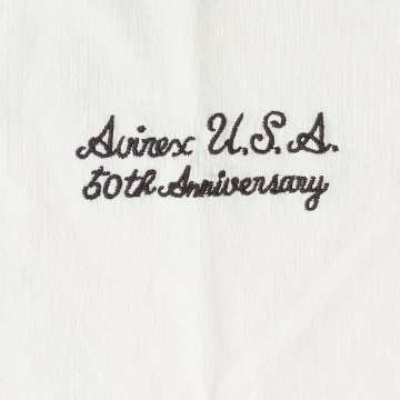 AVIREX アビレックス Tシャツ 半袖T メンズ 5234001 50周年記念Tシャツ HALF CENTURY ANNIV TEE半袖 トップス プリントT の画像