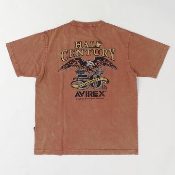 AVIREX アビレックス Tシャツ 半袖T メンズ 5234001 50周年記念Tシャツ HALF CENTURY ANNIV TEE半袖 トップス プリントT の画像