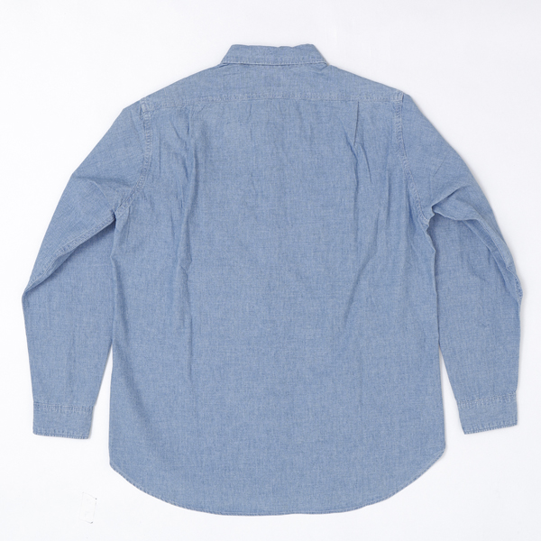 Lee メンズ LM7233 Chambray Work Shirts 長袖シャツ ユッタリフィット　シャンブレー　綿100％ ワークシャツ　ツーポケットの画像