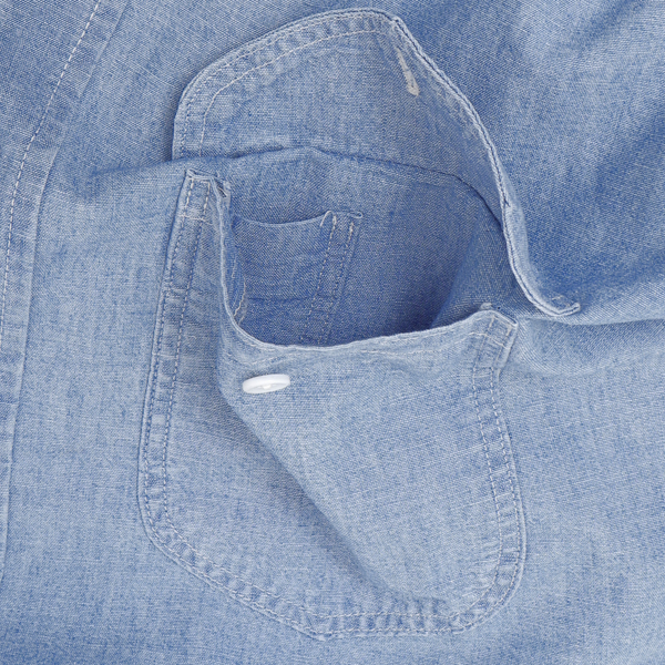 Lee メンズ LM7233 Chambray Work Shirts 長袖シャツ ユッタリフィット　シャンブレー　綿100％ ワークシャツ　ツーポケットの画像