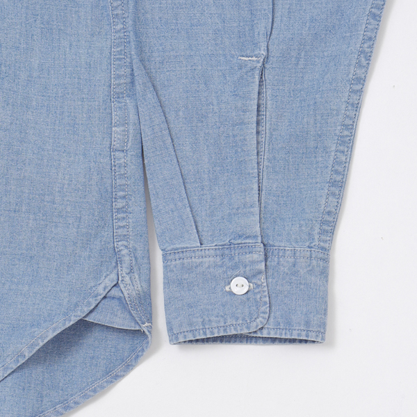 Lee メンズ LM7233 Chambray Work Shirts 長袖シャツ ユッタリフィット　シャンブレー　綿100％ ワークシャツ　ツーポケットの画像