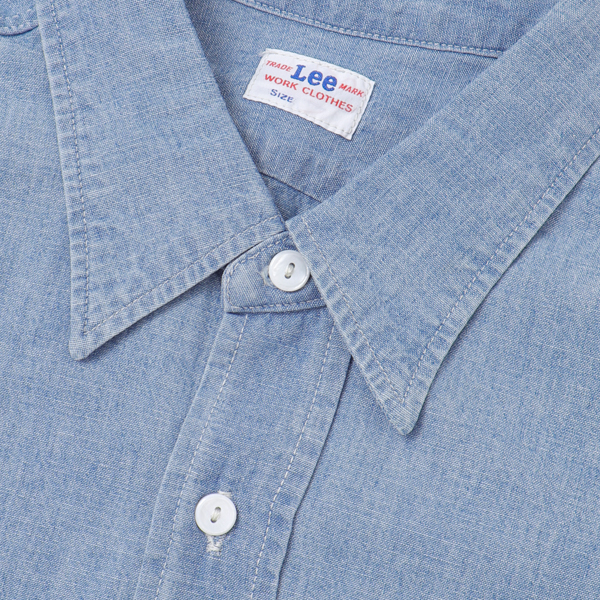 Lee メンズ LM7233 Chambray Work Shirts 長袖シャツ ユッタリフィット　シャンブレー　綿100％ ワークシャツ　ツーポケットの画像