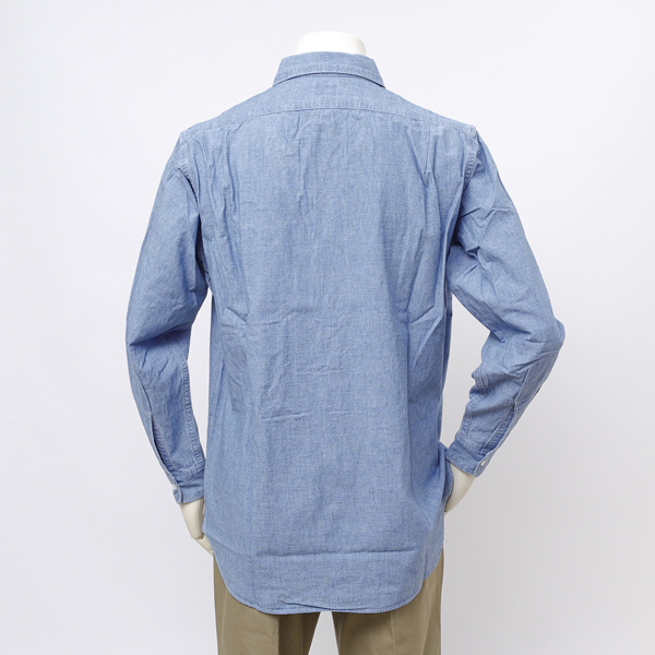 Lee メンズ LM7233 Chambray Work Shirts 長袖シャツ ユッタリフィット　シャンブレー　綿100％ ワークシャツ　ツーポケットの画像