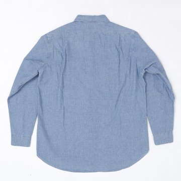 Lee メンズ LM7233 Chambray Work Shirts 長袖シャツ ユッタリフィット　シャンブレー　綿100％ ワークシャツ　ツーポケットの画像