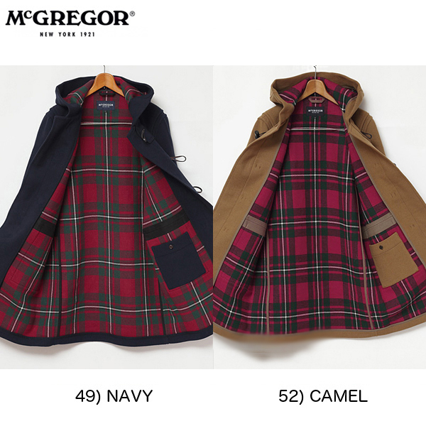 McGREGOR(マグレガー)メンズ 　ダッフルコート　119129601　/アメカジ　ネイビー　キャメルの画像