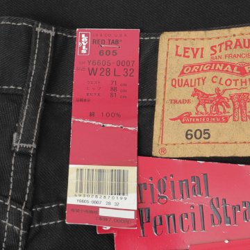 リーバイス LEVI'S  605 ジーンズ original pencil straight ブラック 後染め deadstock デッドストック メンズ の画像