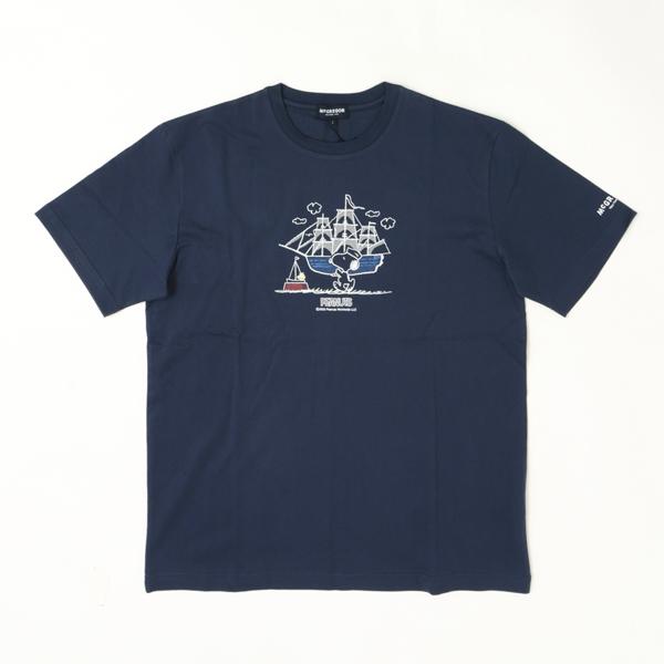 マッグレガー 113725402 PEANUTS　Tee スヌーピー＆ウッドストック 綿100％　メンズ　紳士　Tシャツ　の画像