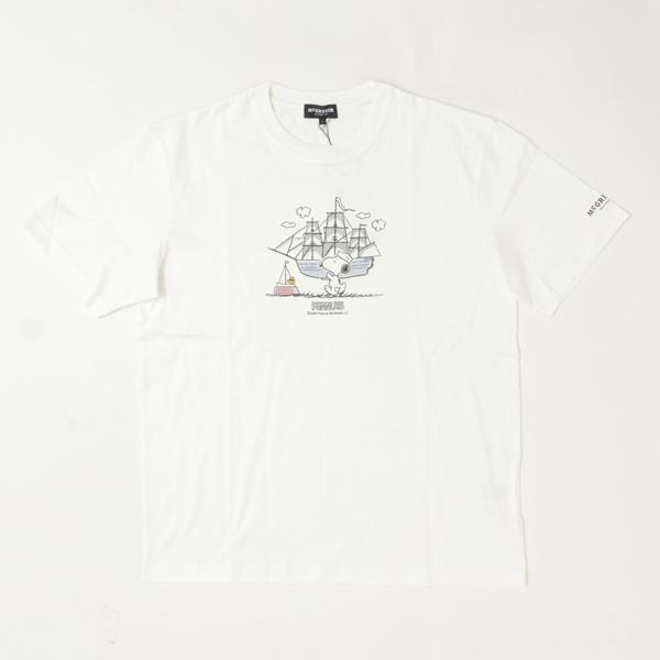 マッグレガー 113725402 PEANUTS　Tee スヌーピー＆ウッドストック 綿100％　メンズ　紳士　Tシャツ　の画像