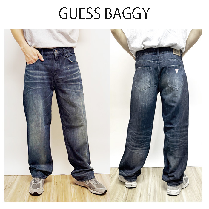 GUESS ゲス M5YG51D5R0D GOHD　USED バギー メンズ デニム パンツ 太め ゆったり 股上深め の画像