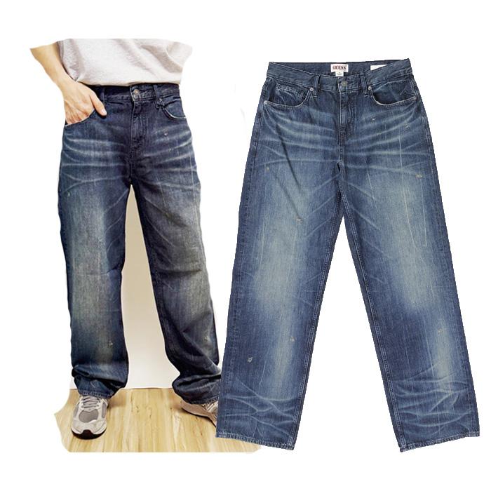 GUESS ゲス M5YG51D5R0D GOHD　USED バギー メンズ デニム パンツ 太め ゆったり 股上深め の画像