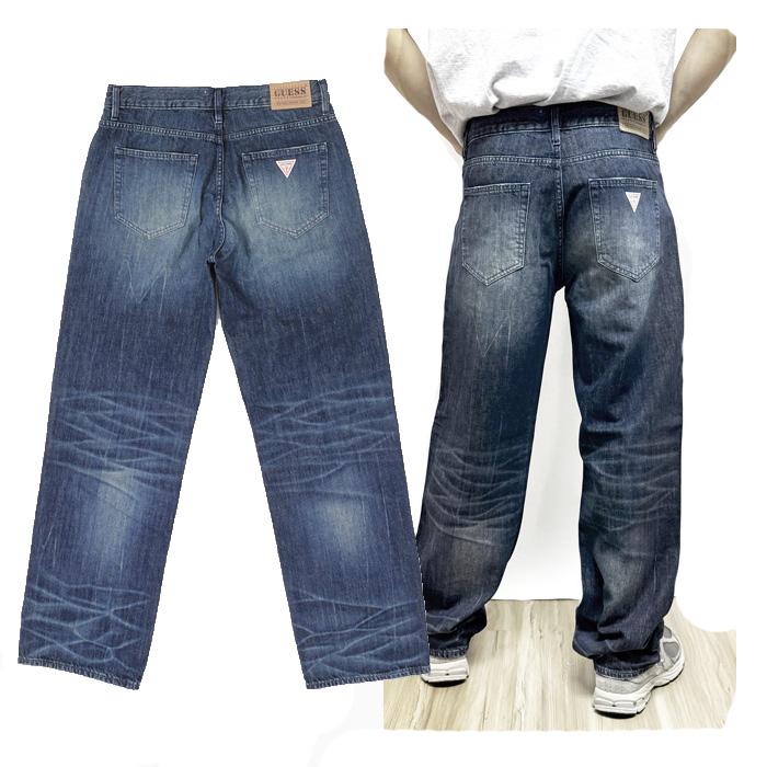 GUESS ゲス M5YG51D5R0D GOHD　USED バギー メンズ デニム パンツ 太め ゆったり 股上深め の画像