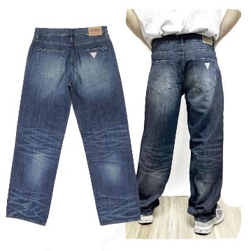 GUESS ゲス M5YG51D5R0D GOHD　USED バギー メンズ デニム パンツ 太め ゆったり 股上深め の画像