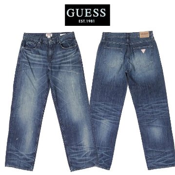 GUESS ゲス M5YG51D5R0D GOHD　USED バギー メンズ デニム パンツ 太め ゆったり 股上深め の画像
