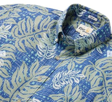 reynspooner 　レインスプーナー　Monstera　Modern 126-6414 0006）BLUE プルオーバー プルオーバーの画像