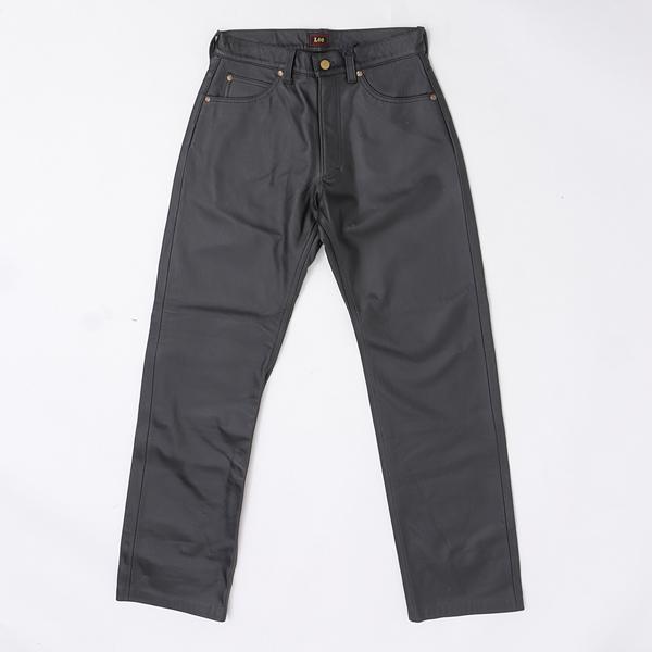 lee　Riders   レザーパンツ　LM9904　175）ブラック　LEATHER RIDERSPANTS 　革　ブラックの画像