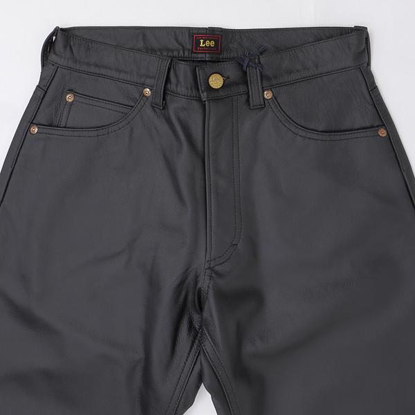 lee　Riders   レザーパンツ　LM9904　175）ブラック　LEATHER RIDERSPANTS 　革　ブラックの画像