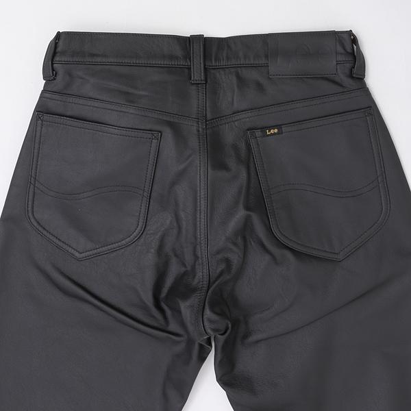 lee　Riders   レザーパンツ　LM9904　175）ブラック　LEATHER RIDERSPANTS 　革　ブラックの画像