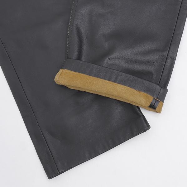 lee　Riders   レザーパンツ　LM9904　175）ブラック　LEATHER RIDERSPANTS 　革　ブラックの画像
