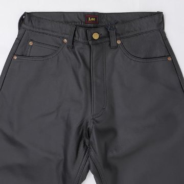lee　Riders   レザーパンツ　LM9904　175）ブラック　LEATHER RIDERSPANTS 　革　ブラックの画像