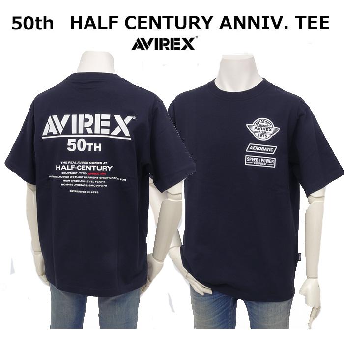 AVIREX アビレックス Tシャツ 半袖T メンズ 5234005 50周年記念Tシャツ HALF CENTURY ANNIV TEE半袖 トップス プリントT の画像