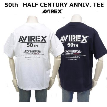 AVIREX アビレックス Tシャツ 半袖T メンズ 5234005 50周年記念Tシャツ HALF CENTURY ANNIV TEE半袖 トップス プリントT の画像