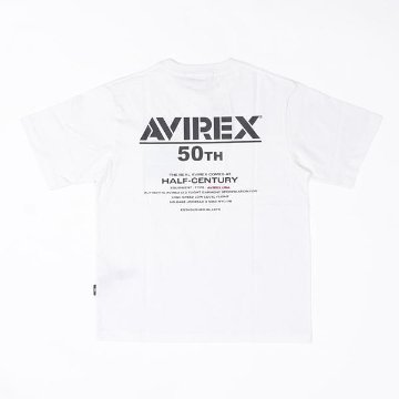 AVIREX アビレックス Tシャツ 半袖T メンズ 5234005 50周年記念Tシャツ HALF CENTURY ANNIV TEE半袖 トップス プリントT の画像