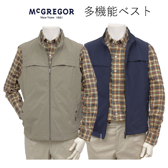 McGREGOR マグレガー 111105601 メンズ 多機能 ベスト 6ポケット 軽量 春 秋の画像