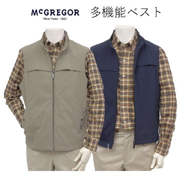 McGREGOR マグレガー 111105601 メンズ 多機能 ベスト 6ポケット 軽量 春 秋の画像