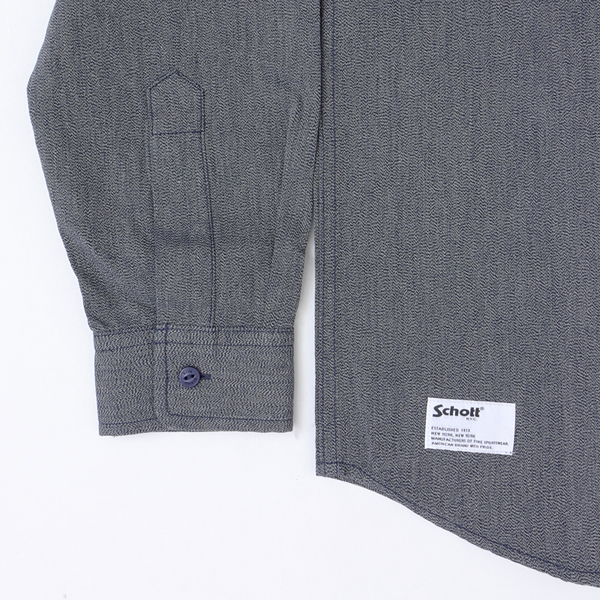 Schott ショット 5920003 COTTON COVERT SHIRT メンズ ワークシャツ シャンブレーシャツの画像