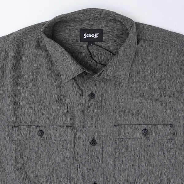Schott ショット 5920003 COTTON COVERT SHIRT メンズ ワークシャツ シャンブレーシャツの画像