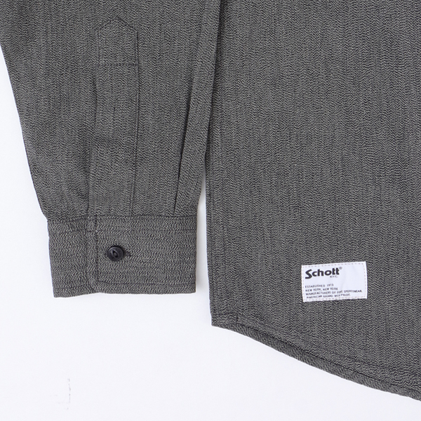 Schott ショット 5920003 COTTON COVERT SHIRT メンズ ワークシャツ シャンブレーシャツの画像