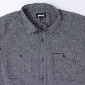 Schott ショット 5920003 COTTON COVERT SHIRT メンズ ワークシャツ シャンブレーシャツの画像
