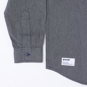 Schott ショット 5920003 COTTON COVERT SHIRT メンズ ワークシャツ シャンブレーシャツの画像