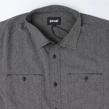 Schott ショット 5920003 COTTON COVERT SHIRT メンズ ワークシャツ シャンブレーシャツの画像
