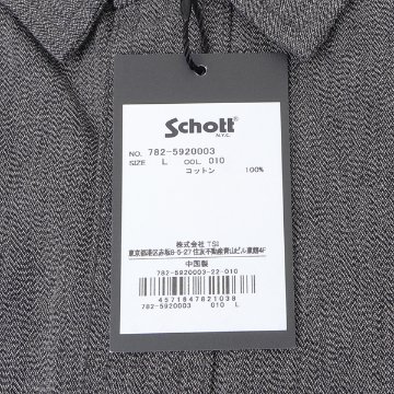 Schott ショット 5920003 COTTON COVERT SHIRT メンズ ワークシャツ シャンブレーシャツの画像