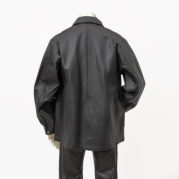 Lee LM9903 レザー　ロコジャケット 175）Black　羊革　レザー　カバーオール　ハーフジャケット　Loco Jacketの画像