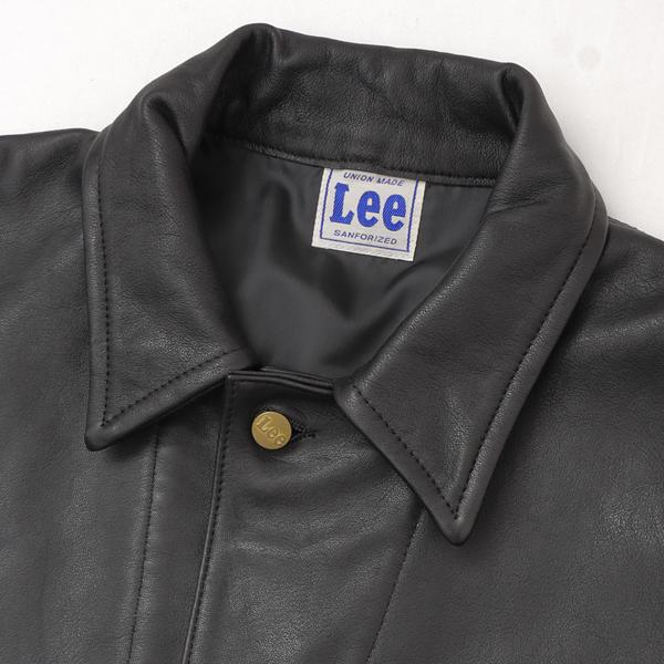 Lee LM9903 レザー　ロコジャケット 175）Black　羊革　レザー　カバーオール　ハーフジャケット　Loco Jacketの画像