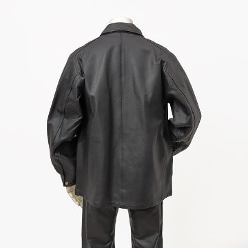 Lee LM9903 レザー　ロコジャケット 175）Black　羊革　レザー　カバーオール　ハーフジャケット　Loco Jacketの画像