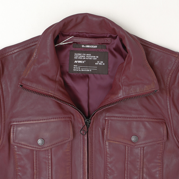 AVIREX アビレックス 5250012 SHEEP SKIN STAND RIDERS  レザー 羊革 メンズ アウター シープレザー の画像