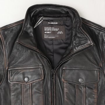 AVIREX アビレックス 5250012 SHEEP SKIN STAND RIDERS  レザー 羊革 メンズ アウター シープレザー の画像