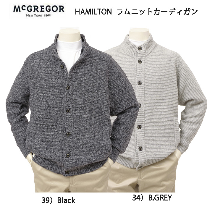 40%OFF SALE McGREGOR マックレガー111824801 ラムニット カーディガン ハミルトンウール ニットアウター メンズ 紳士 の画像
