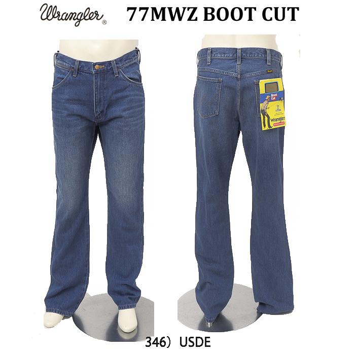 Wrangler ラングラー 77MWZ Boot Cut ブーツカット One Wash WM1077-346　中色ユーズドの画像
